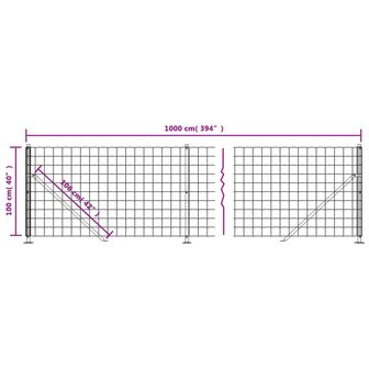 Gaashek met flens 1x10 m groen 6