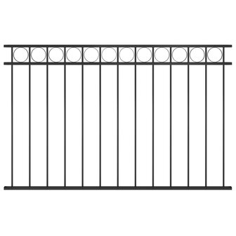 Schuttingpaneel 1,7x1 m staal zwart 1