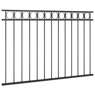 Schuttingpaneel 1,7x1 m staal zwart 2