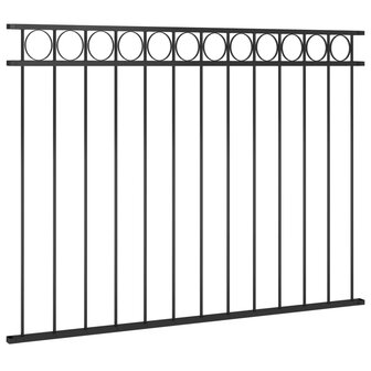 Schuttingpaneel 1,7x1,2 m staal zwart 2