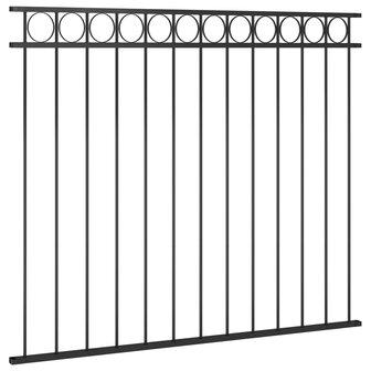 Schuttingpaneel 1,7x1,5 m staal zwart 2