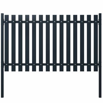 Schuttingpaneel 174,5x100 cm gepoedercoat staal antraciet 1