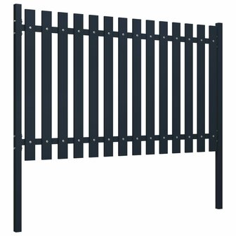 Schuttingpaneel 174,5x125 cm gepoedercoat staal antraciet 2