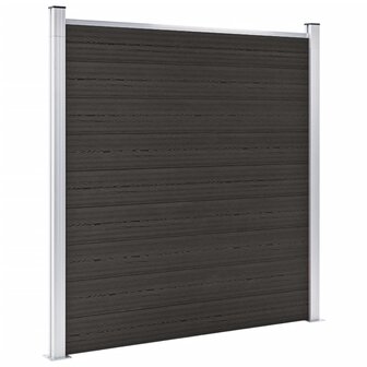 Schuttingpaneel 180x186 cm HKC zwart 2