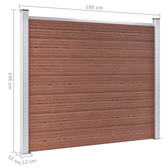 Schuttingpaneel 180x146 cm HKC bruin 9