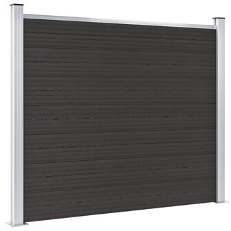 Schuttingpaneel 180x146 cm HKC zwart 2