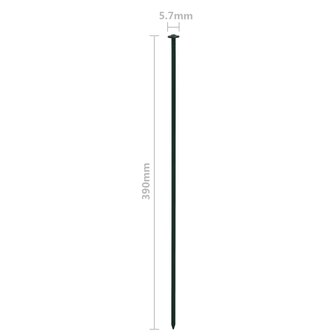 Schuttingset gebogen 77,3x26 cm groen 7