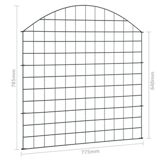 Schuttingset gebogen 77,5x78,5 cm groen 7