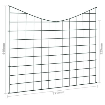 Schuttingset hol gebogen 77,5x64 cm groen 7