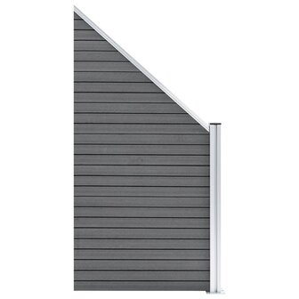 Schuttingset 2 vierkant en 1 schuin 446x186 cm HKC grijs 6