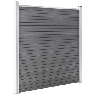 Schuttingset 6 vierkant en 1 schuin 1138x186 cm HKC grijs 5
