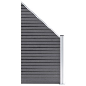 Schuttingset 6 vierkant en 1 schuin 1138x186 cm HKC grijs 6