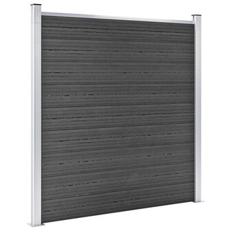 Schuttingpanelenset 526x186 cm HKC zwart 3