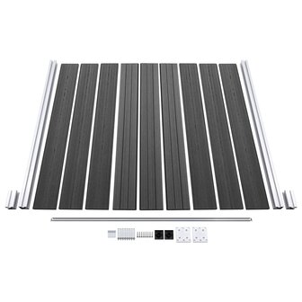 Schuttingpanelenset 526x186 cm HKC zwart 5