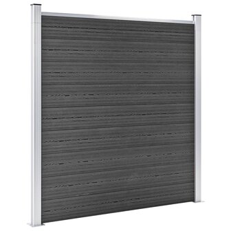 Schuttingpanelenset 699x186 cm HKC zwart 3