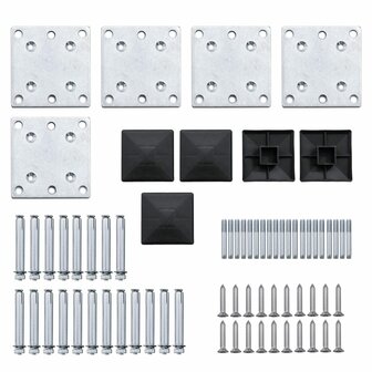 Schuttingpanelenset 699x186 cm HKC zwart 9