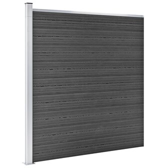 Schuttingpanelenset 872x186 cm HKC zwart 4