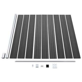 Schuttingpanelenset 872x186 cm HKC zwart 6