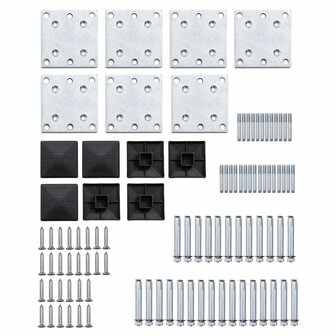 Schuttingpanelenset 1045x186 cm HKC zwart 9