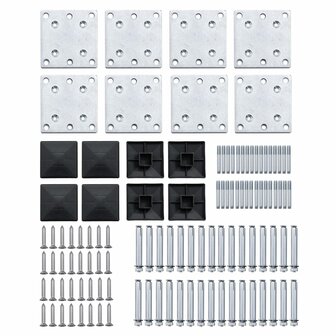Schuttingpanelenset 1218x186 cm HKC zwart 9