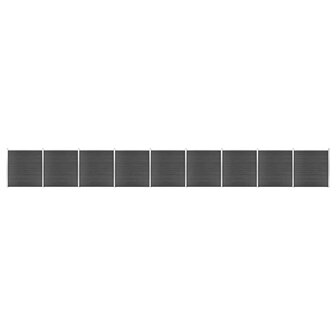 Schuttingpanelenset 1564x186 cm HKC zwart 1