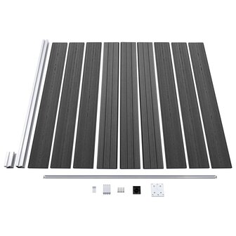 Schuttingpanelenset 1564x186 cm HKC zwart 6