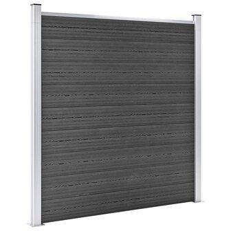 Schuttingpanelenset 1737x186 cm HKC zwart 3