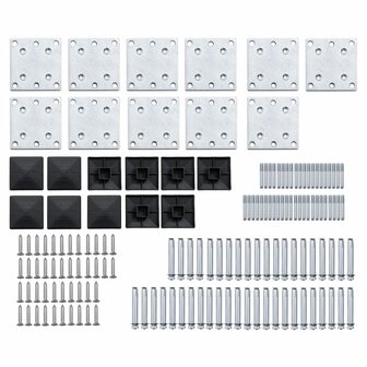 Schuttingpanelenset 1737x186 cm HKC zwart 9