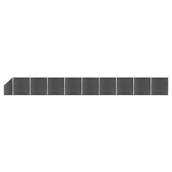 Schuttingpanelenset 1657x(105-186) cm HKC zwart   1