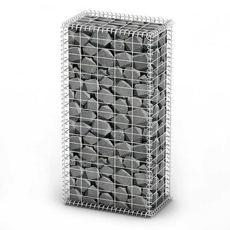 Schanskorf met deksels 100x50x30 cm gegalvaniseerd draad  2