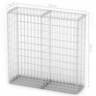 Schanskorf met deksels 100x100x30 cm gegalvaniseerd draad  7