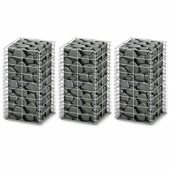 3-delige Schanskorfset 25x25x50 cm gegalvaniseerd draad  1