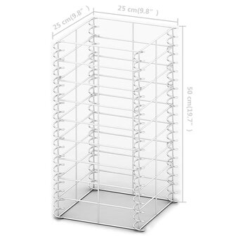 3-delige Schanskorfset 25x25x50 cm gegalvaniseerd draad  4