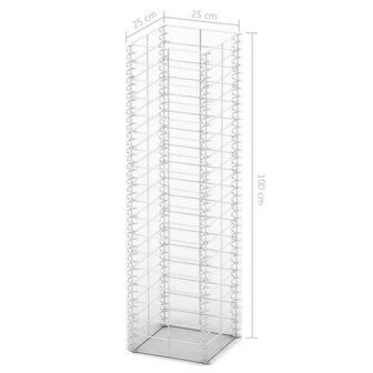 3-delige Schanskorfset 25x25x100 cm gegalvaniseerd draad  4