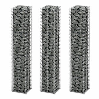3-delige Schanskorfset 25x25x150 cm gegalvaniseerd draad  1