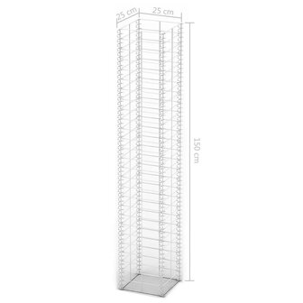 3-delige Schanskorfset 25x25x150 cm gegalvaniseerd draad  4