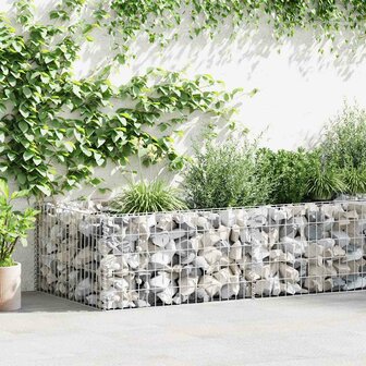 Gabion plantenbak 180x90x50 cm gegalvaniseerd staal 1