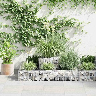 Gabion plantenbak 120x120x20 cm gegalvaniseerd staal 3