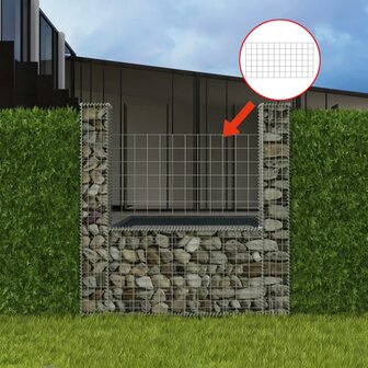 Gabion mand U-vormig 160x20x150 cm staal  1