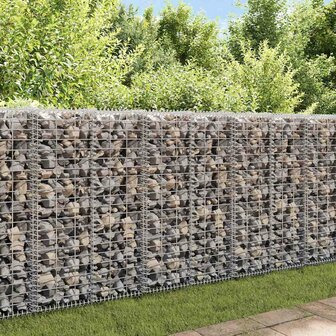 Schanskorfmuur met deksels 20x20x100 cm gegalvaniseerd staal  1