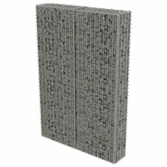 Schanskorfmuur met deksels 100x20x150 cm gegalvaniseerd staal 2