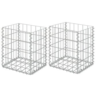 Schanskorven 2 st 30x30x40 cm gegalvaniseerd staal 1