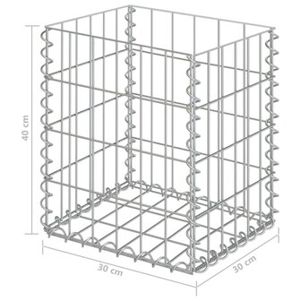 Schanskorven 2 st 30x30x40 cm gegalvaniseerd staal 4