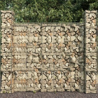 Schanskorven 3 st 25x25x197 cm gegalvaniseerd staal 1