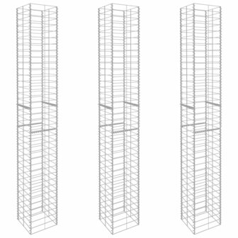 Schanskorven 3 st 25x25x197 cm gegalvaniseerd staal 2