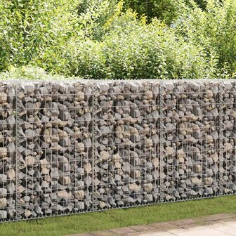 Schanskorfmuur met deksels 60x30x100 cm gegalvaniseerd staal 1