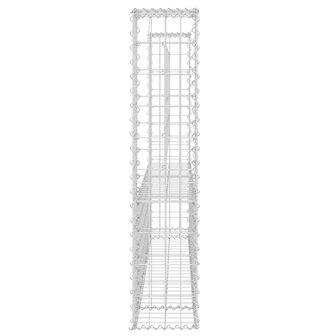Schanskorf U-vormig met 2 palen 140x20x100 cm ijzer 4