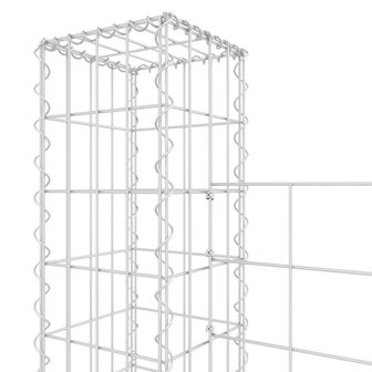 Schanskorf U-vormig met 2 palen 140x20x150 cm ijzer 5