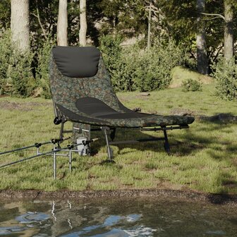 Visbed met verstelbare modderpoten inklapbaar camouflage 1