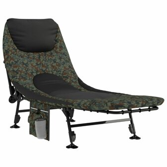 Visbed met verstelbare modderpoten inklapbaar camouflage 2